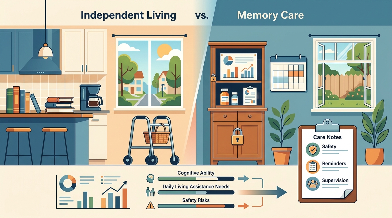 Independent Living vs. Memory Care: A Guide for Oakland County