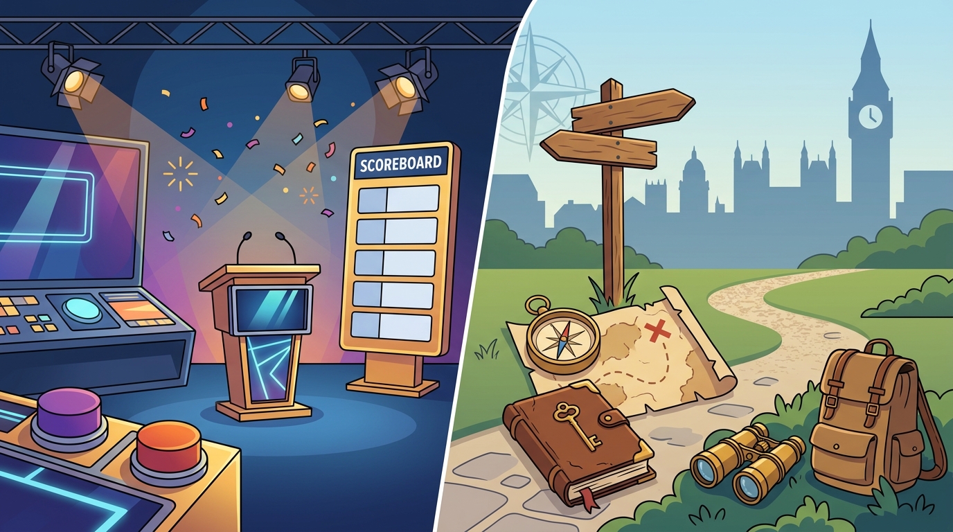 Corporate Game Shows vs. Outdoor City Scavenger Hunts for Team