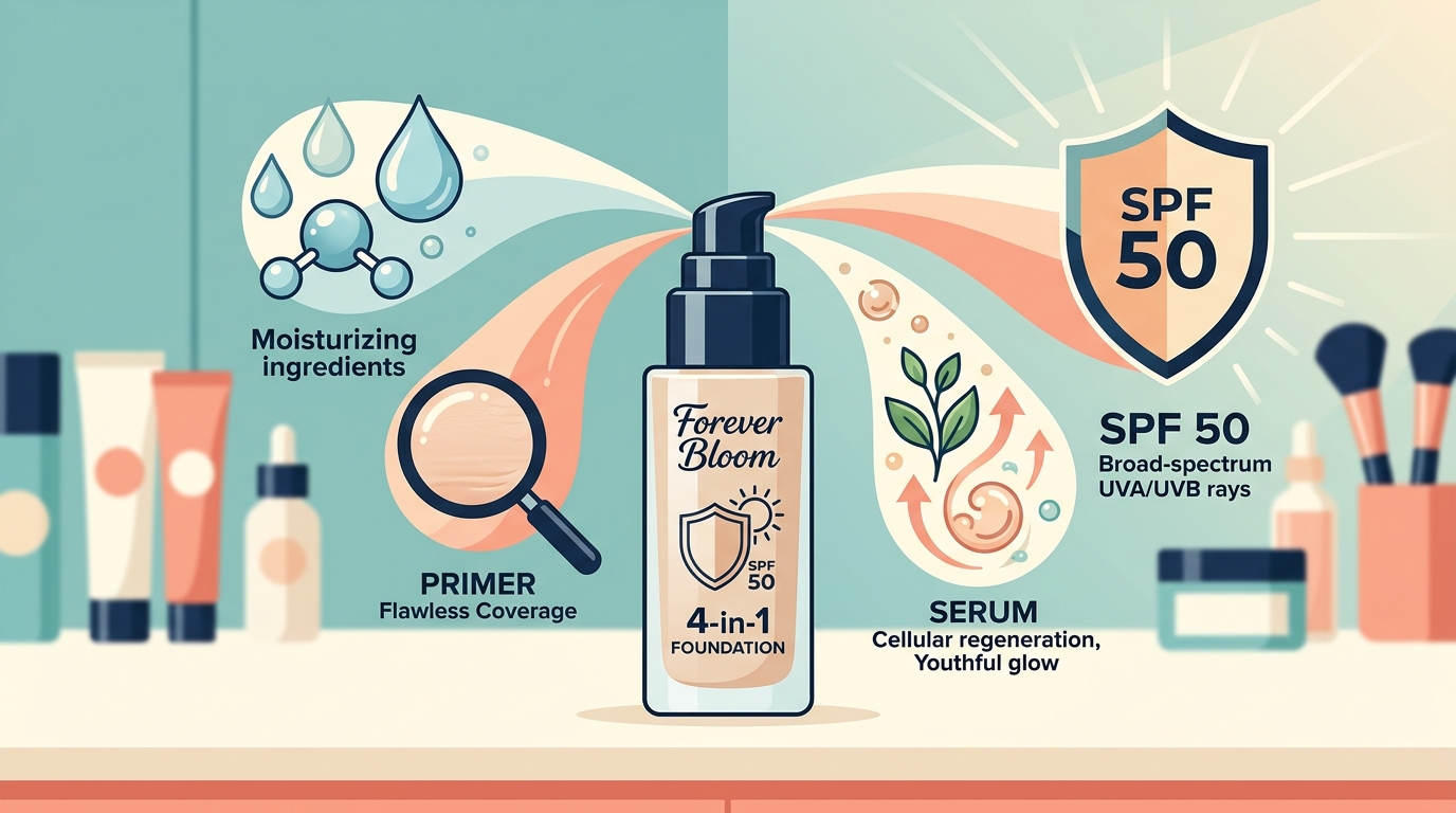Benefits of 4-in-1 Foundation with SPF 50 | Forever Bloom