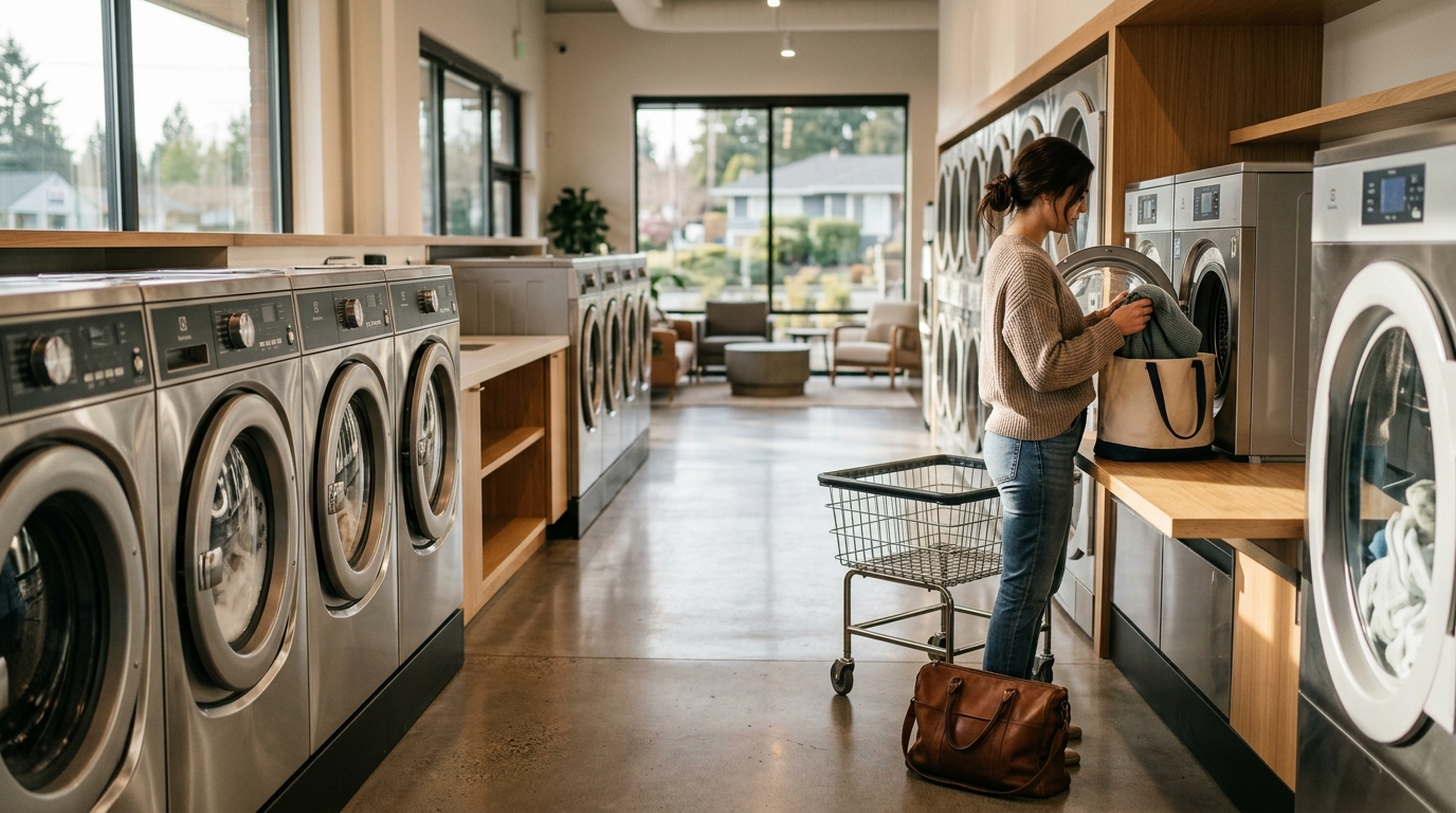 Modern Laundromat Near Seattle: Self-Service Washers & Dryers