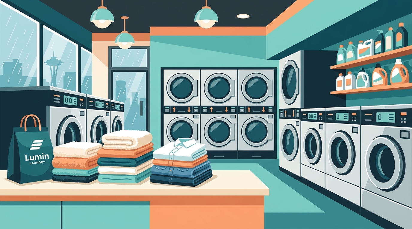 Modern Laundromat Near Seattle: Self-Service Washers & Dryers