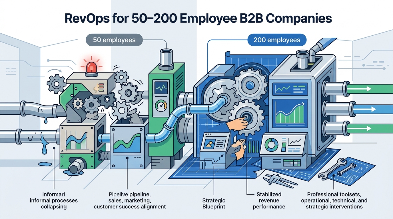 RevOps for 50–200 Employee B2B Companies: A Strategic Blueprint