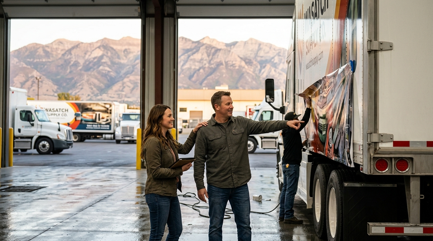 Vehicle Wrap Benefits for Commercial Trucks in Utah