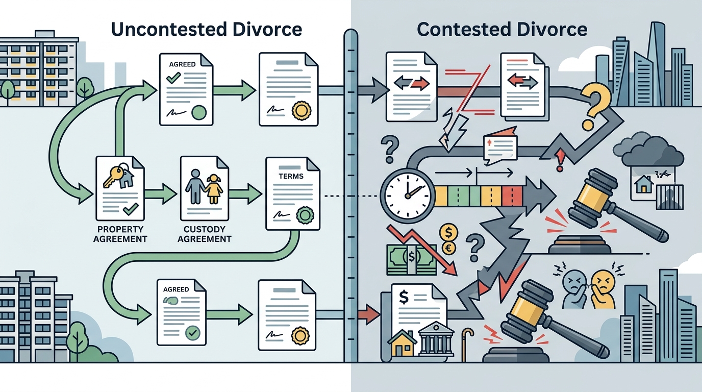 Contested vs Uncontested Divorce in Singapore: Legal Steps