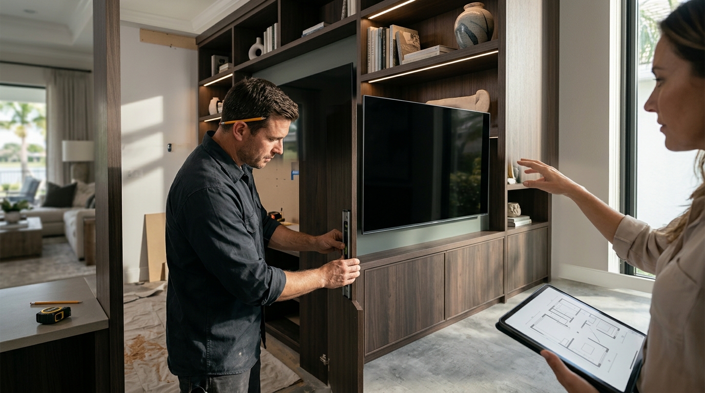 Custom Entertainment Center Process: Design to Install