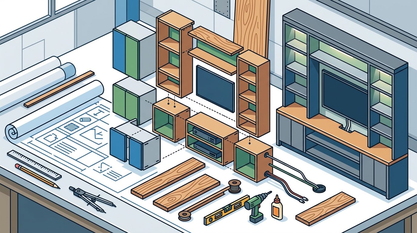 Custom Entertainment Center Process: Design to Install