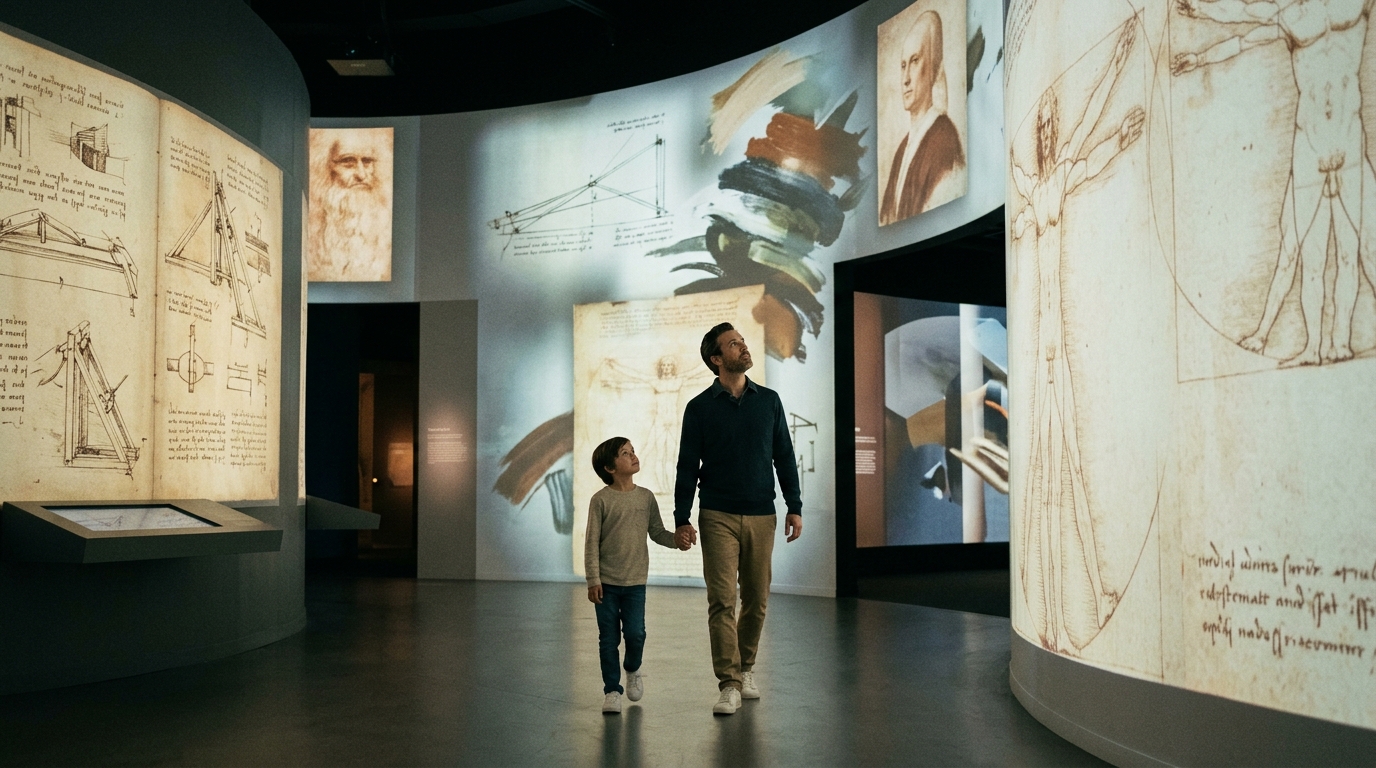 Who Produces Touring Leonardo da Vinci Exhibitions for Museums?