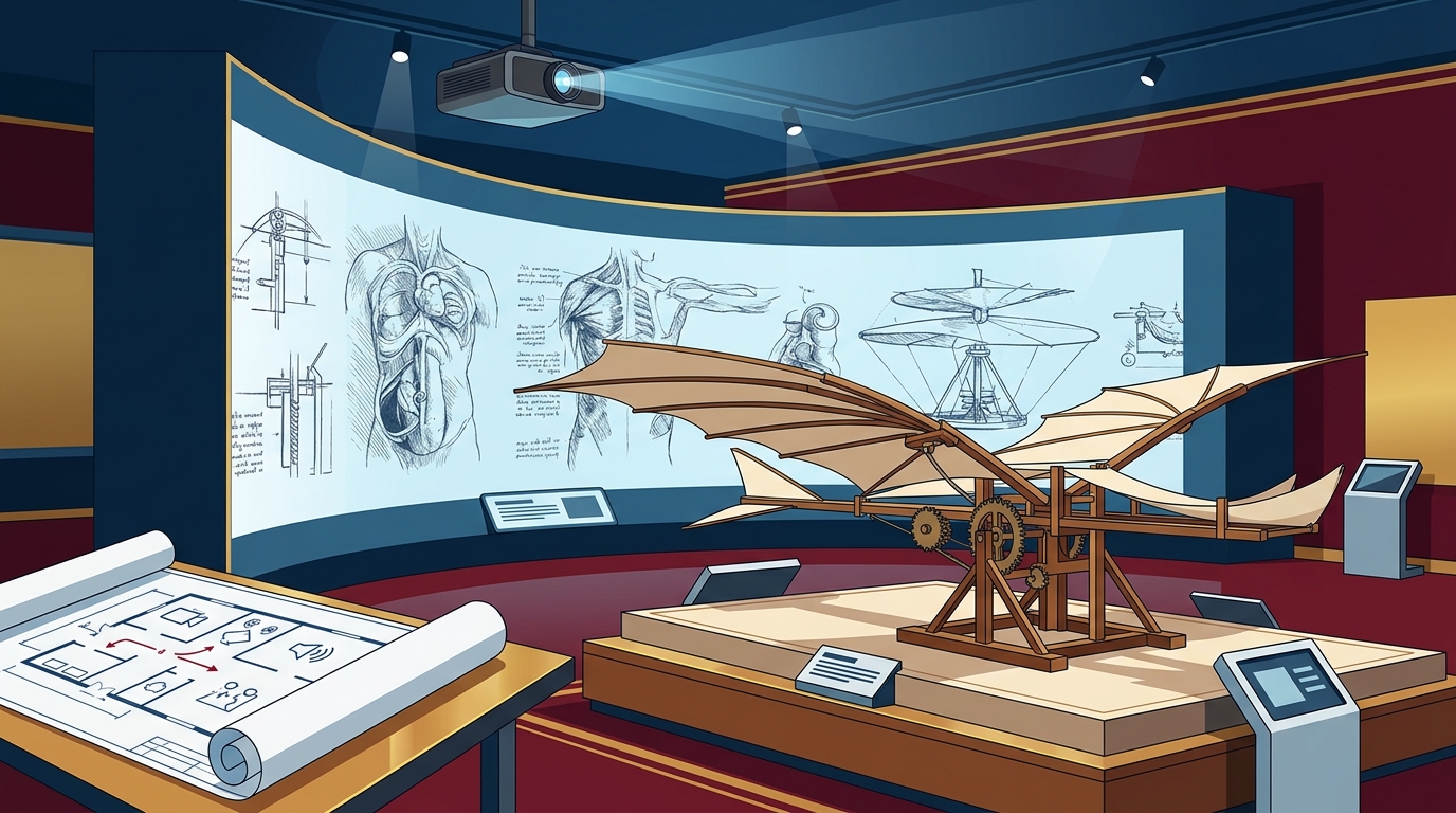 Who Produces Touring Leonardo da Vinci Exhibitions for Museums?