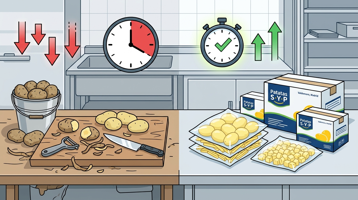 Save Time Peeling & Cutting Potatoes: Patatas Y Pies Solutions