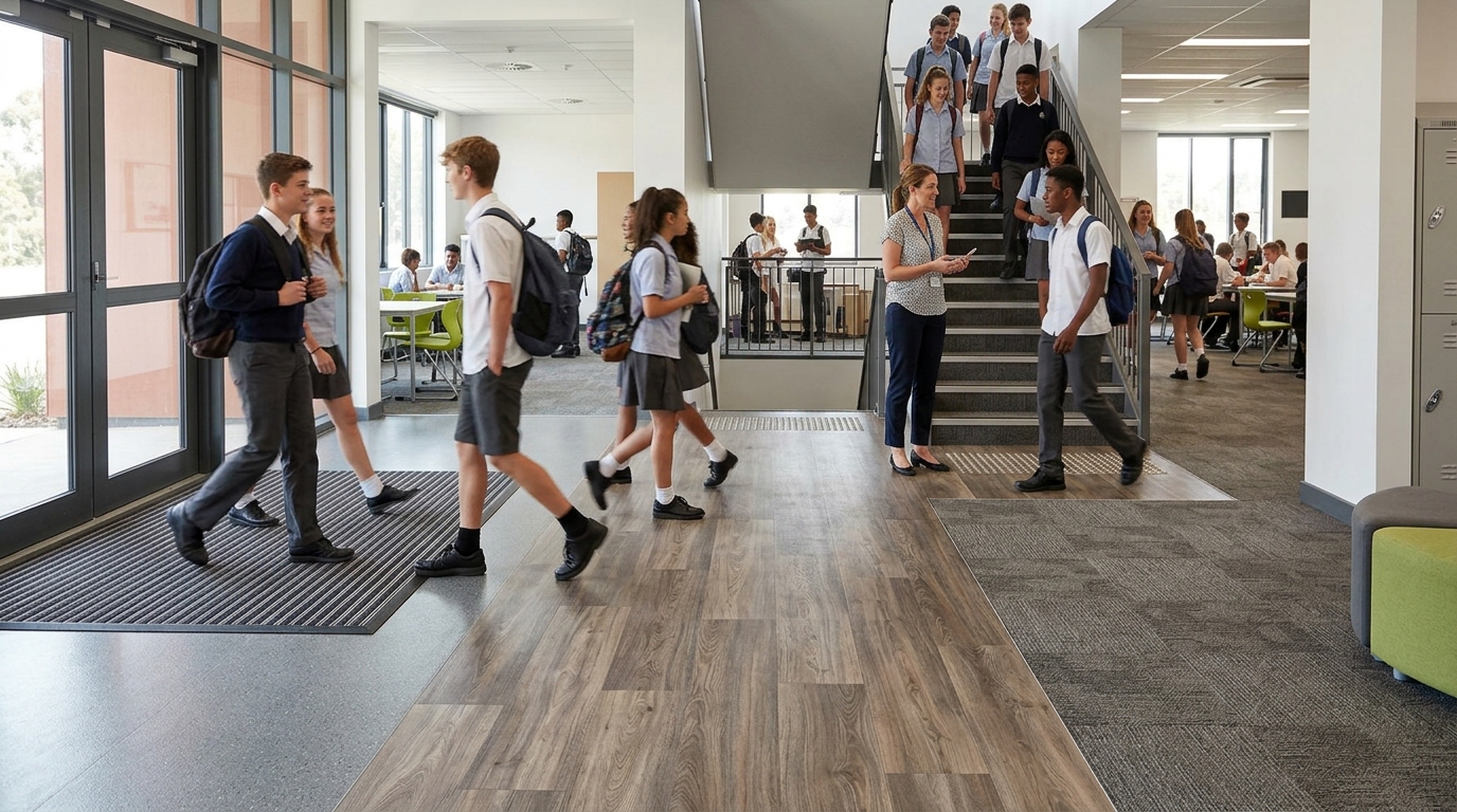 Best Flooring for High-Traffic Commercial Spaces: Schools &