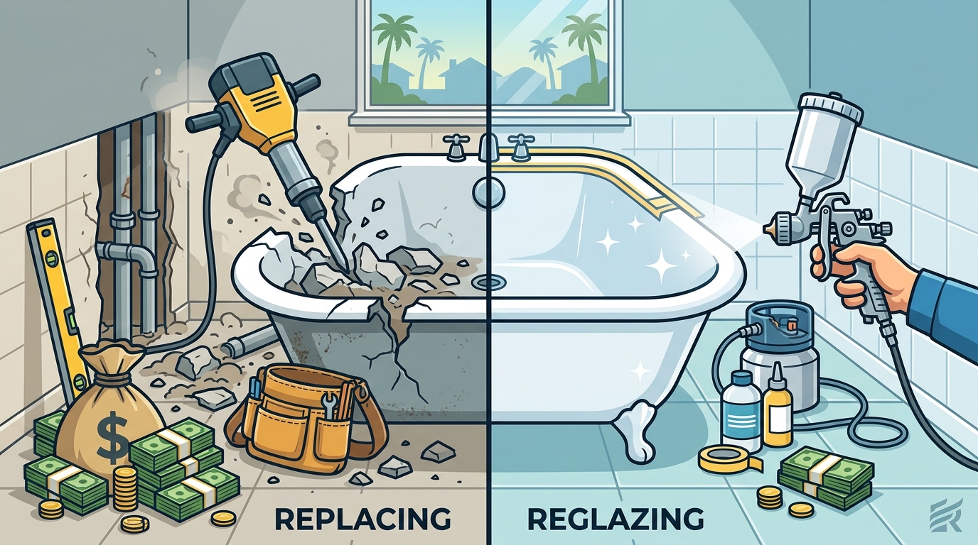 Save 70% on Tub Reglazing in Corona CA vs Replacement