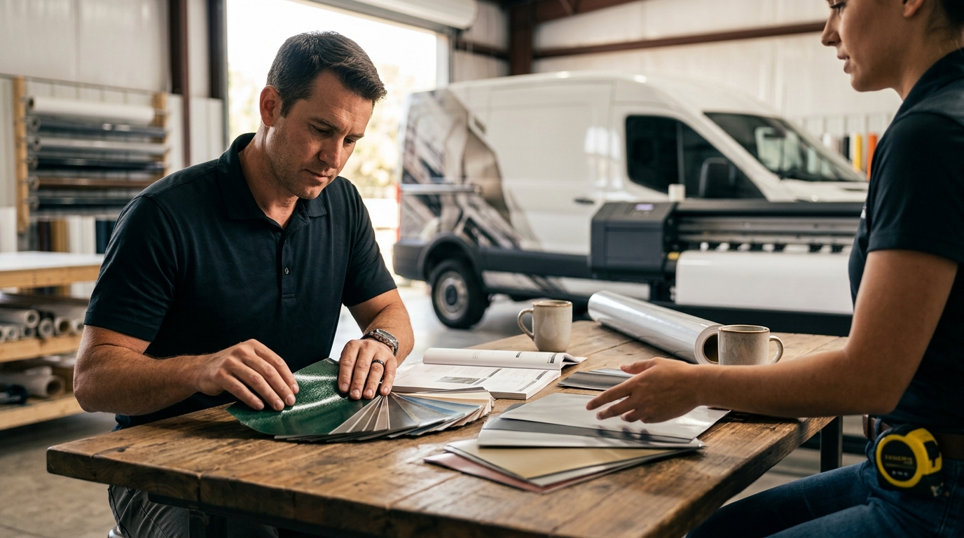 Choosing the Right Material for Commercial Vehicle Wraps