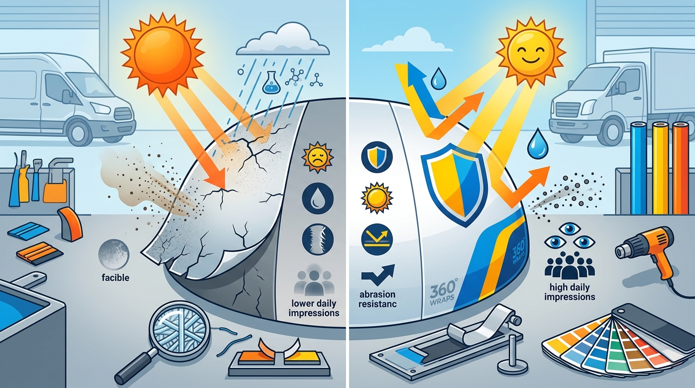 Choosing the Right Material for Commercial Vehicle Wraps