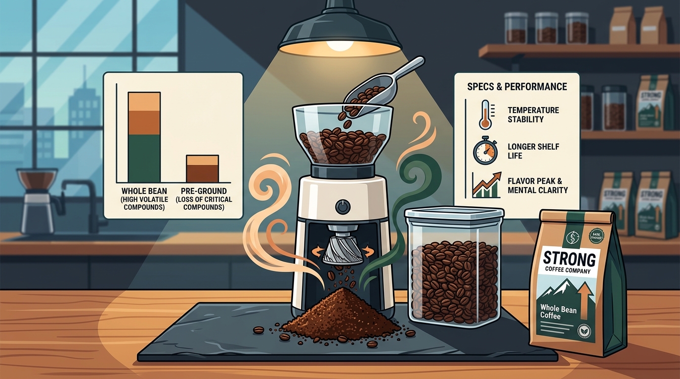 Whole Bean Coffee Benefits: Freshness, Flavor & Performance