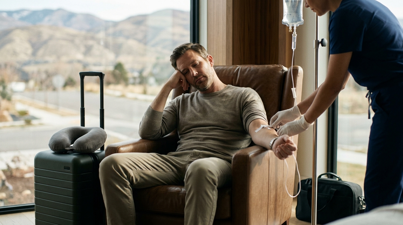 Clinical IV Therapy for Jet Lag Recovery in Utah