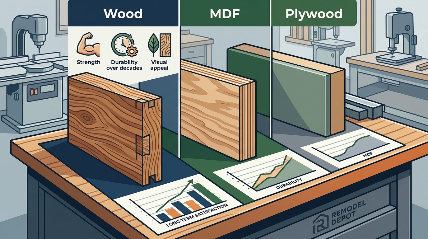 Best Materials for Built-Ins: Wood, MDF & Plywood Guide