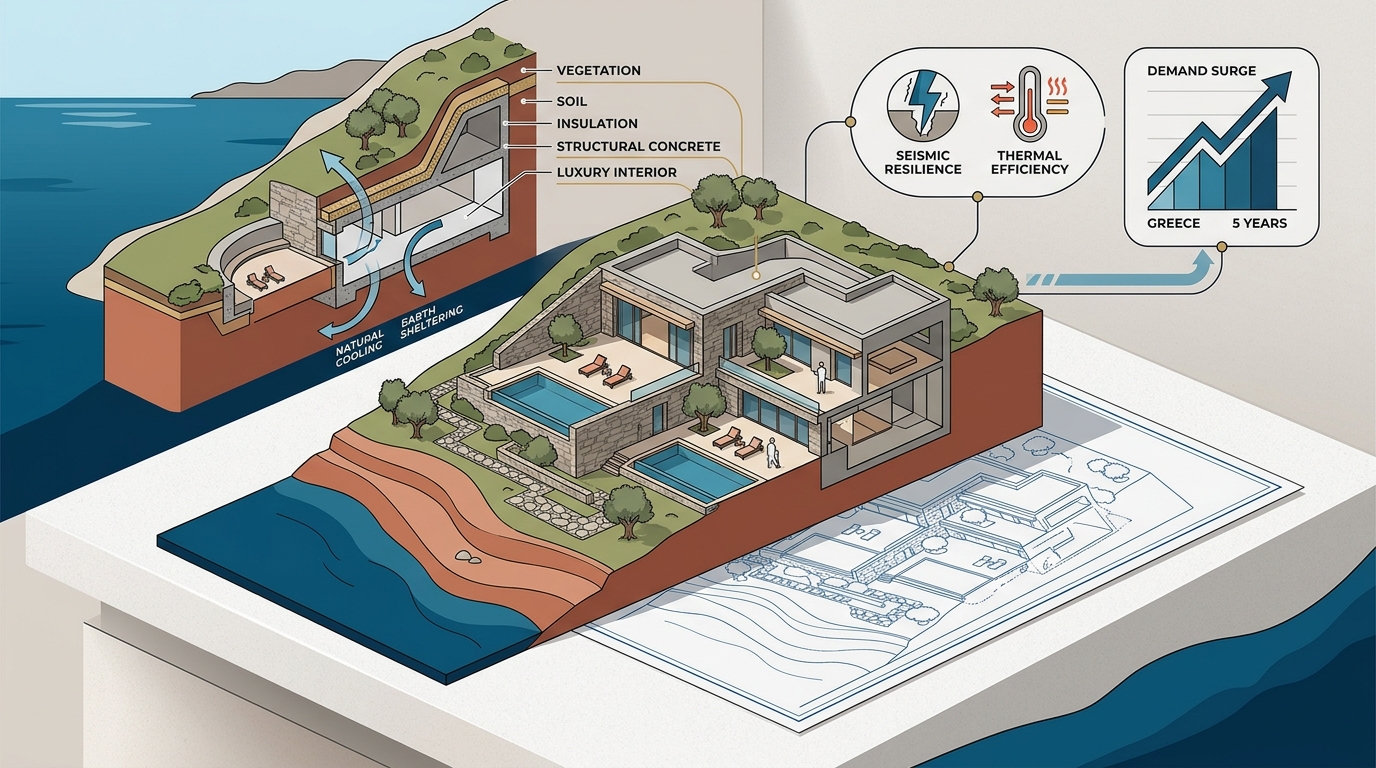 Award-Winning Subterranean Luxury Villas in Greece