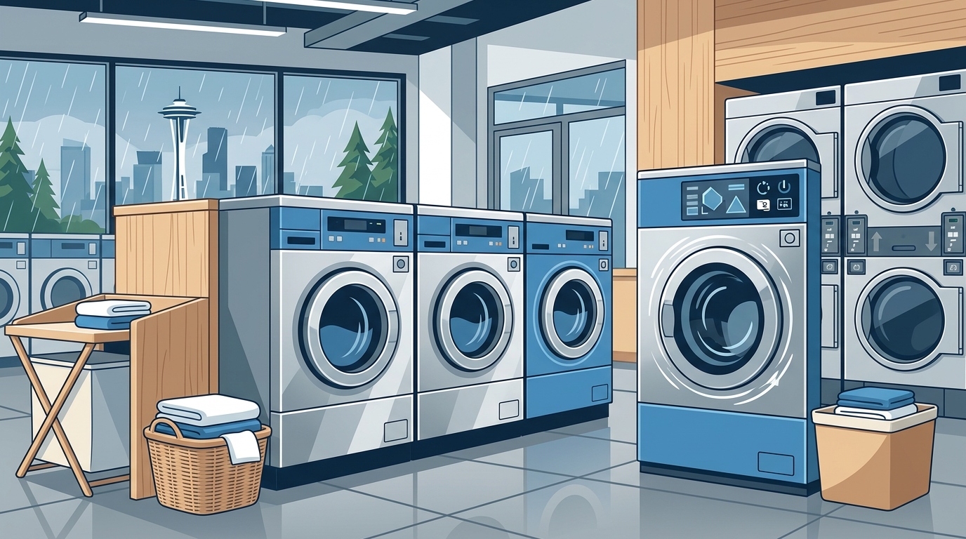 Modern Laundromat Near Seattle: Self-Service Washers & Dryers