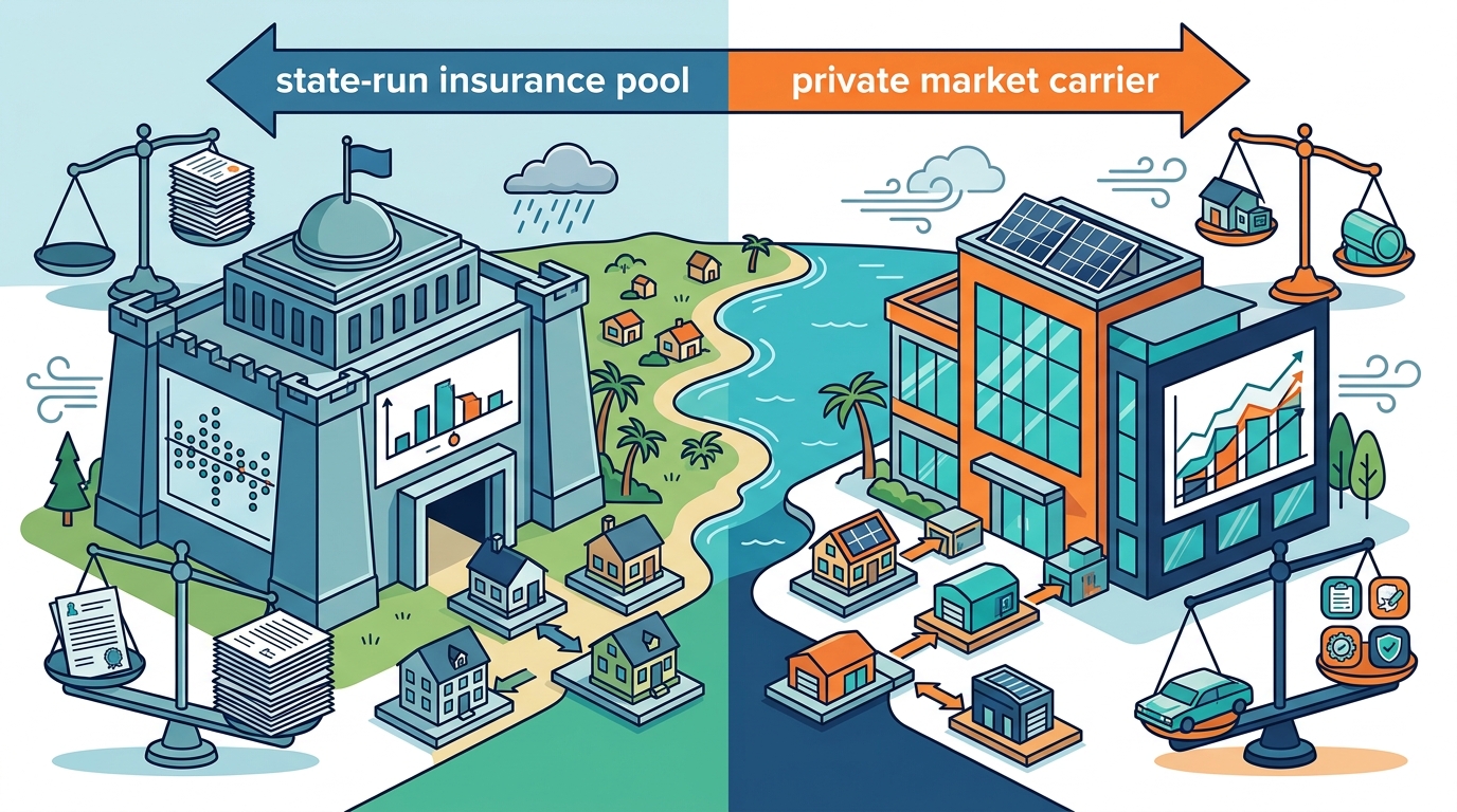 State-Run Pools vs. Private Windstorm Coverage: Key Differences