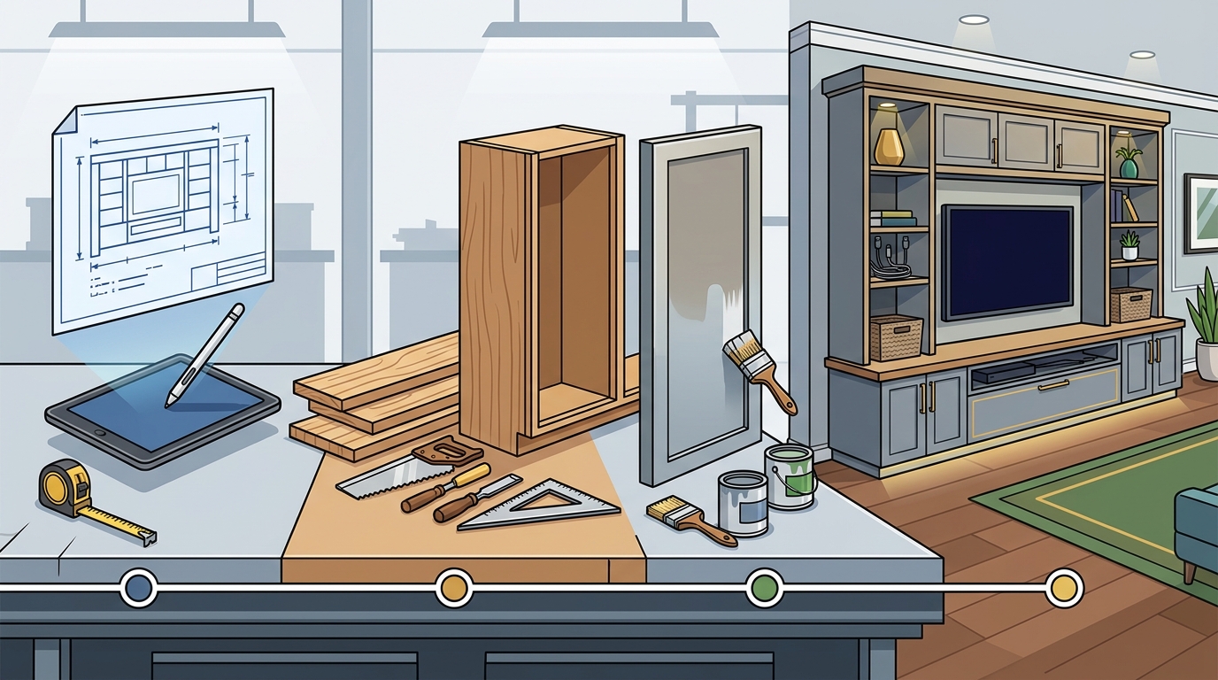 Custom Entertainment Center Process: Design to Install