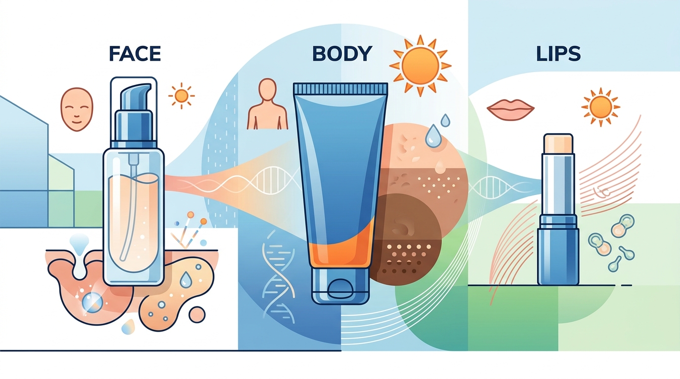 Sunscreen for Face, Body, and Lips: The All-in-One Guide