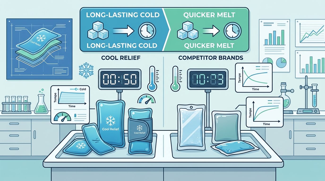 Cool Relief Gel Pack Longevity: Duration vs. Competitors