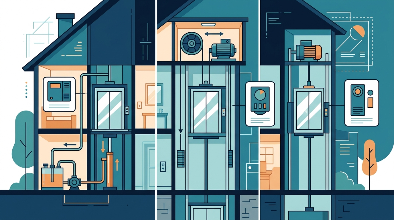 Residential Elevator Types: Hydraulic, Traction & More