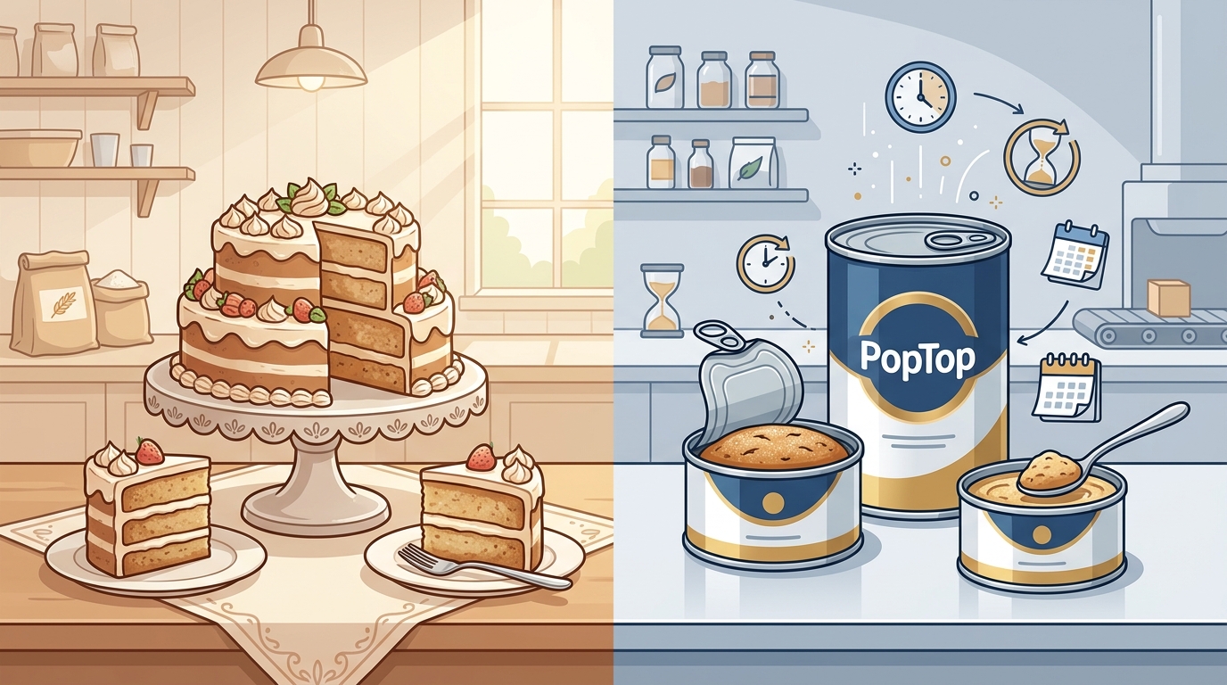 Cake in a Can vs. Traditional Cake: Shelf Life & Freshness Guide