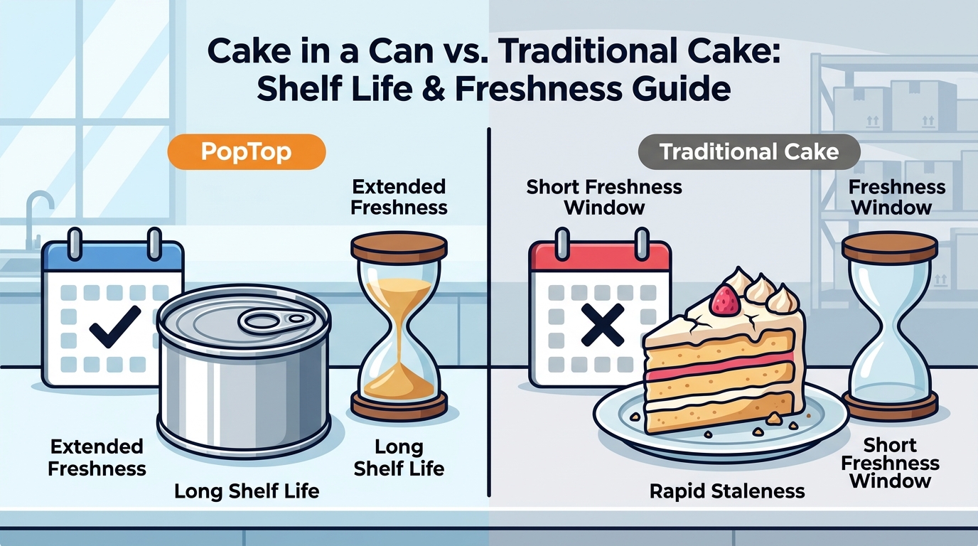 Cake in a Can vs. Traditional Cake: Shelf Life & Freshness Guide