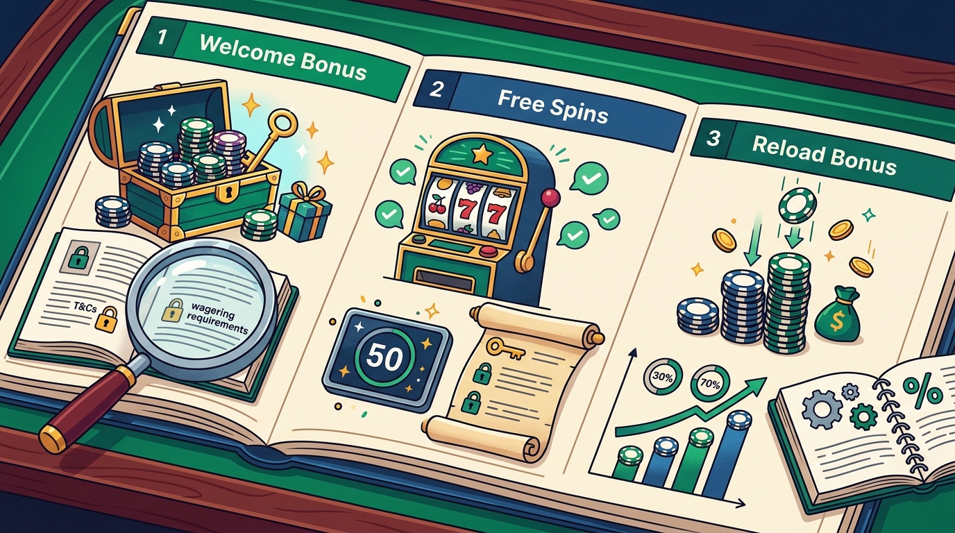 Most Common Online Casino Bonuses: Types, Rules & Value