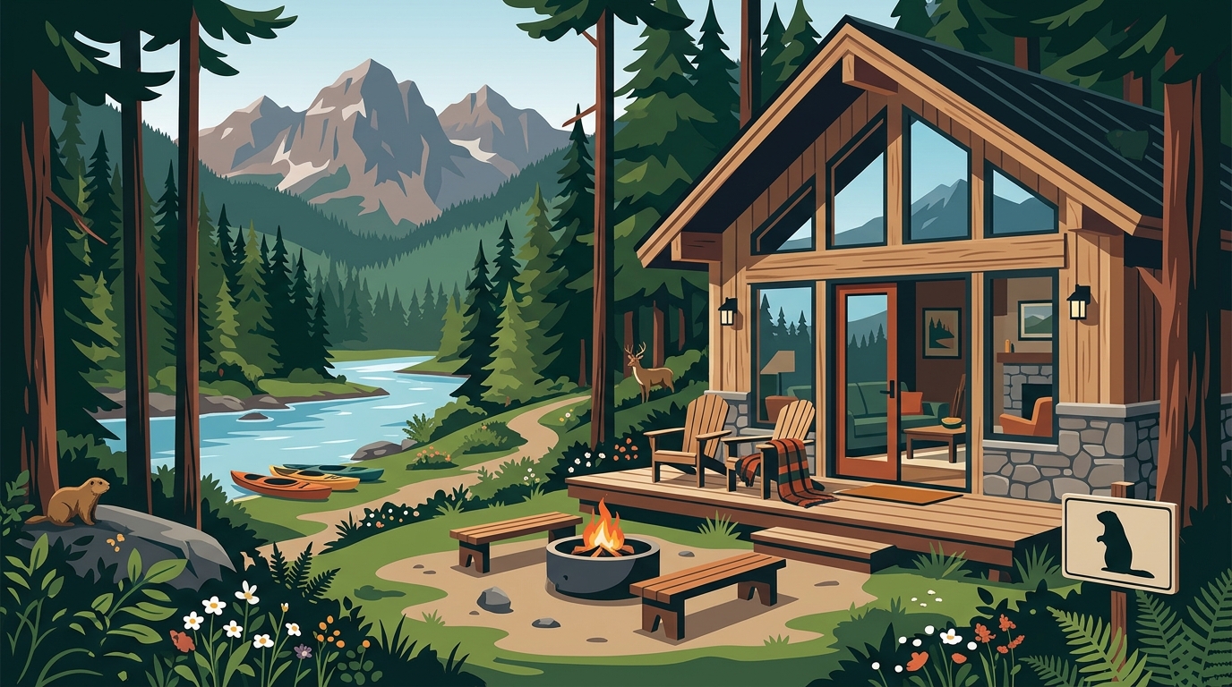 Quiet Mountain Retreat in Pacific Northwest: Whistlin Jack's