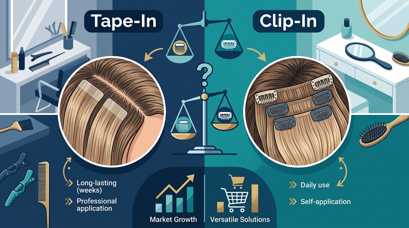 Tape-In vs Clip-In Extensions: Which Is Best for You?