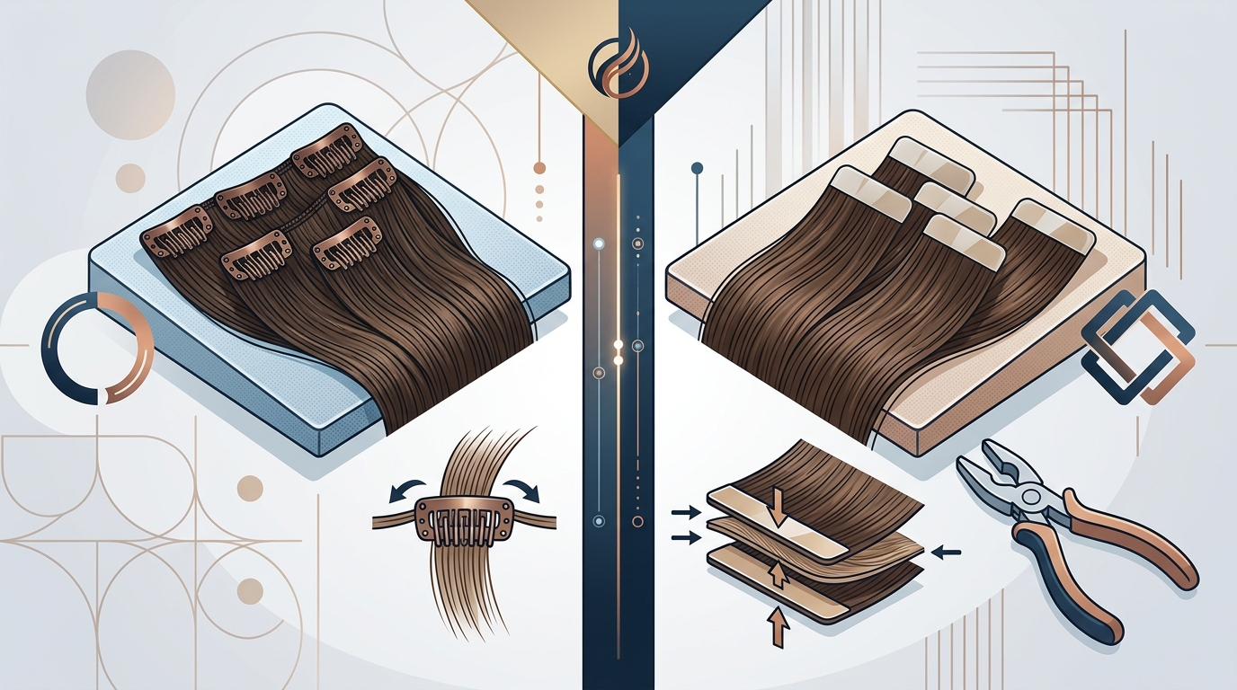 Tape-In vs Clip-In Hair Extensions: Key Differences Explained