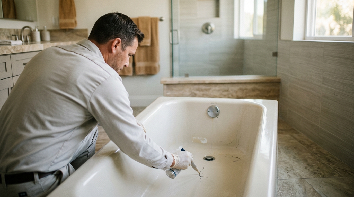 Best Way to Repair Cracked Fiberglass Tub in Corona CA