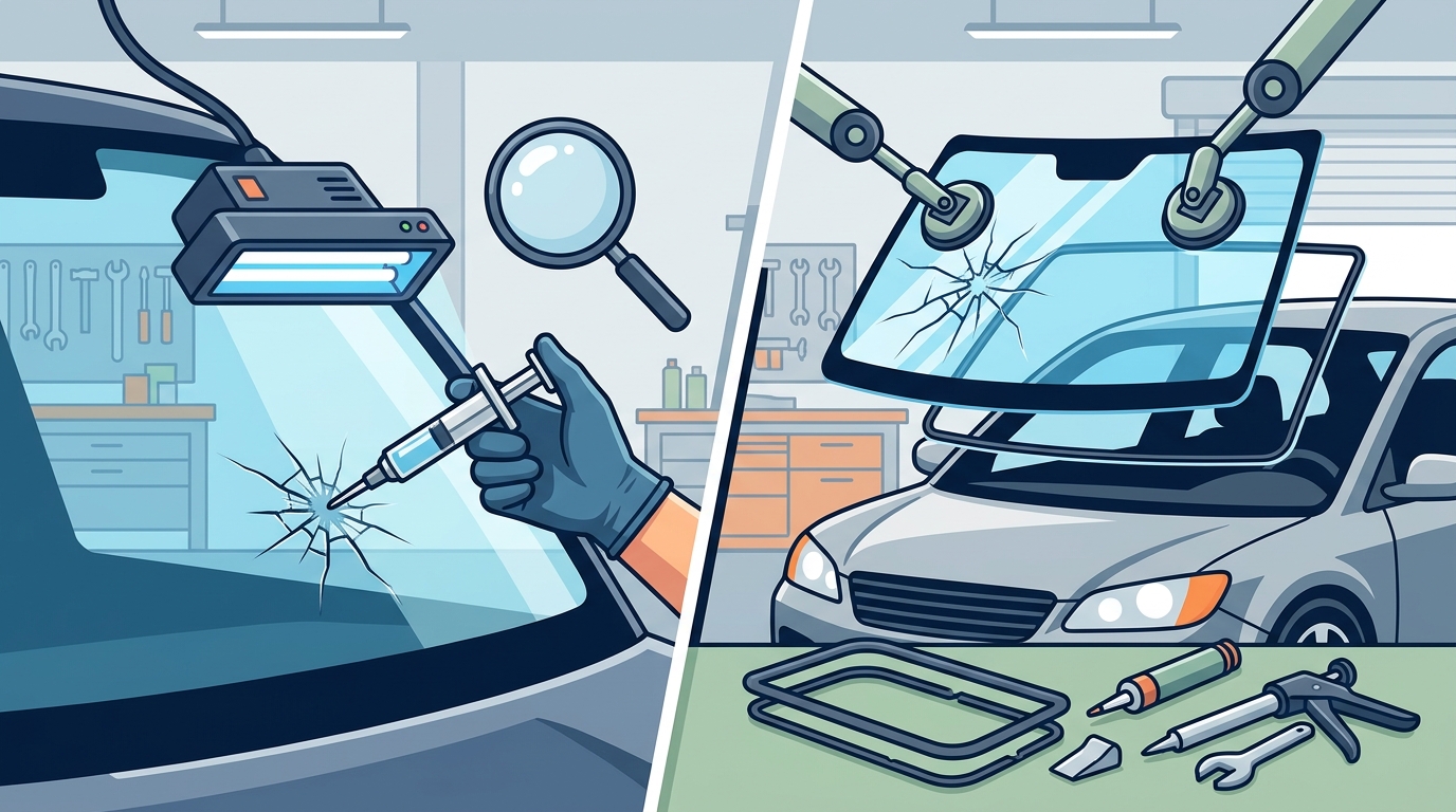 Cracked Windshield: Repair vs. Replacement Guide