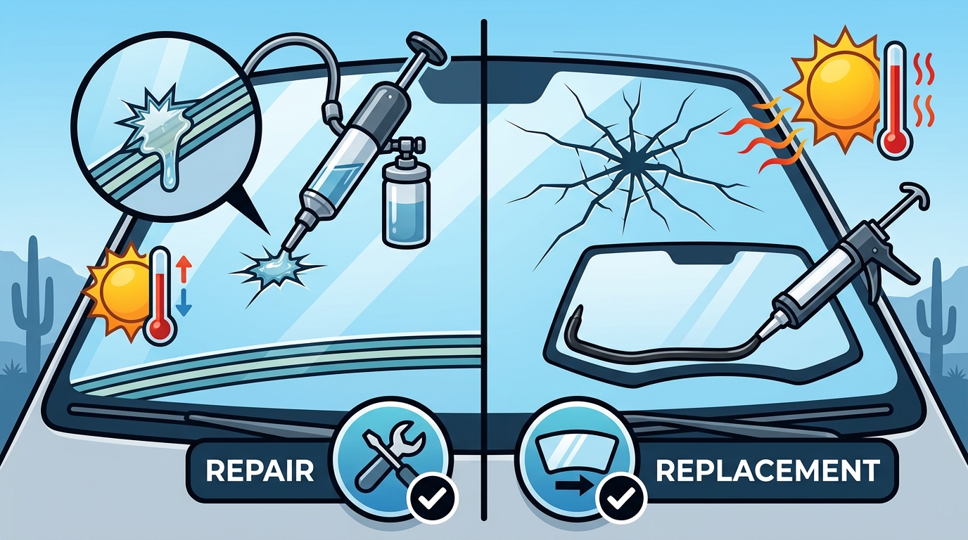 Windshield Repair vs Replacement: How to Decide in Tucson