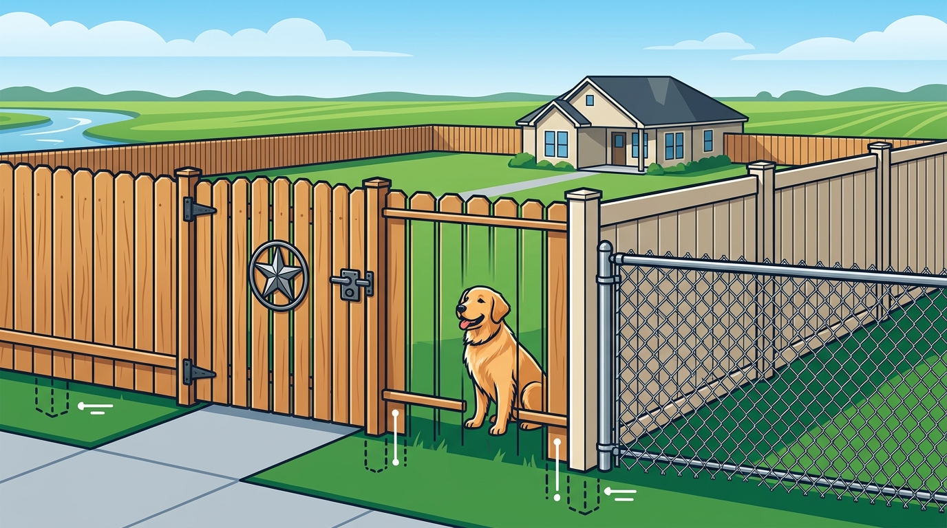 Best Fence Types for Pet Containment in Brazoria County