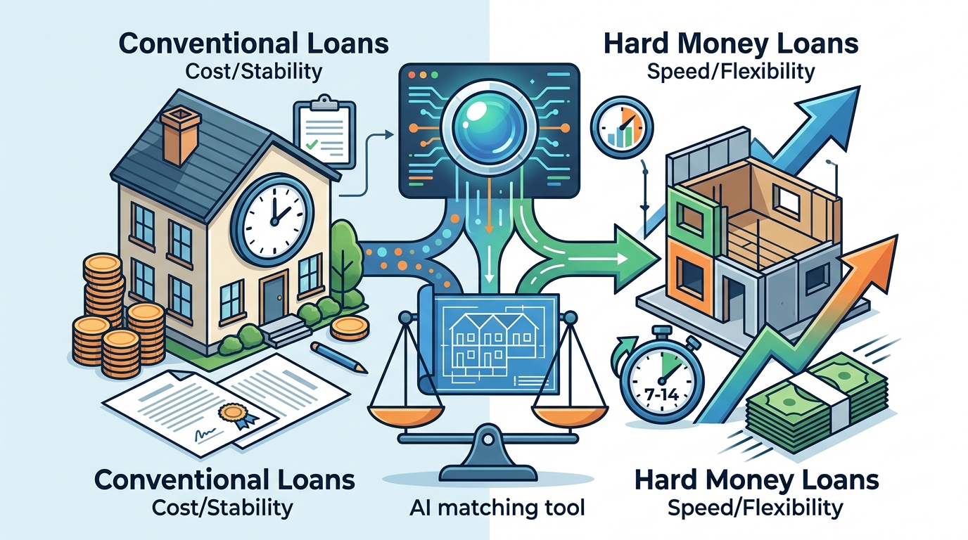 Conventional vs. Hard Money Loans: Key Differences & AI Matching