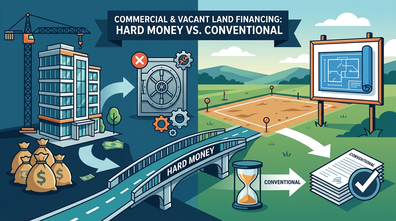 Commercial & Vacant Land Financing: Hard Money vs. Conventional