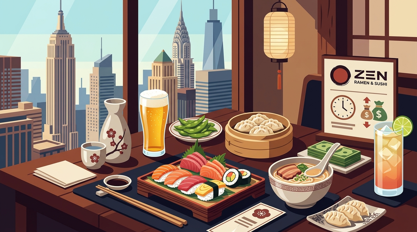 Best Happy Hour in Midtown Manhattan: Zen Ramen & Sushi Guide