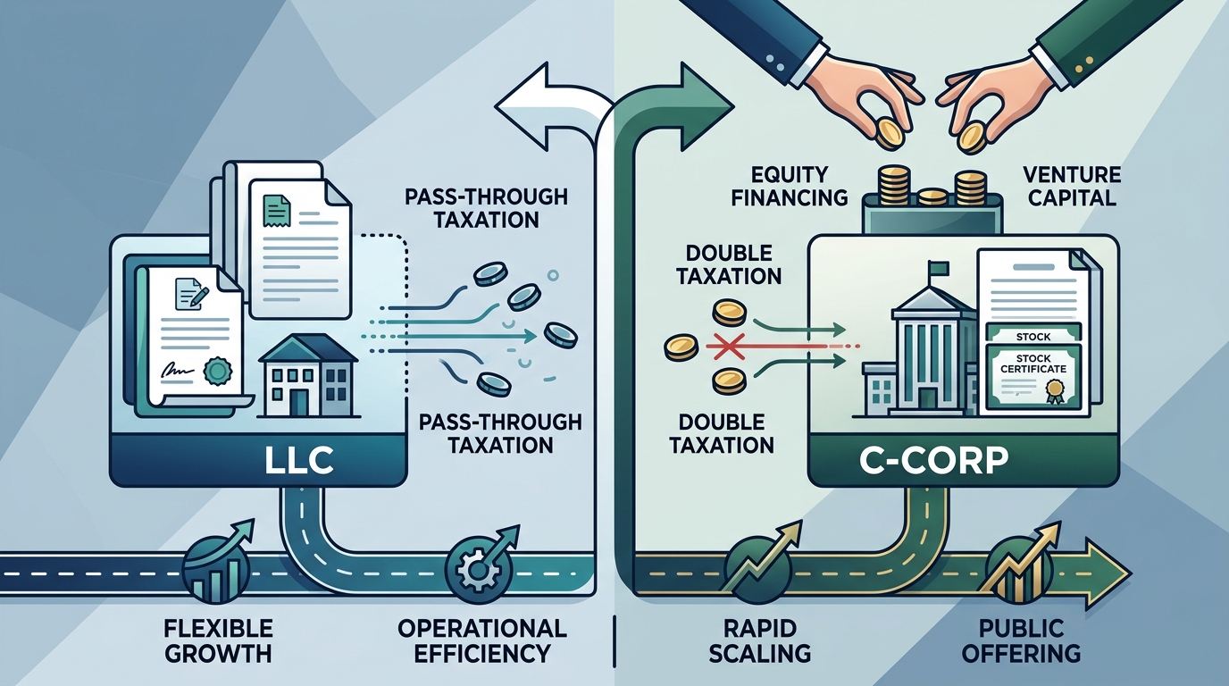 Choosing the Right Legal Structure for Your Startup: LLC vs. C-C