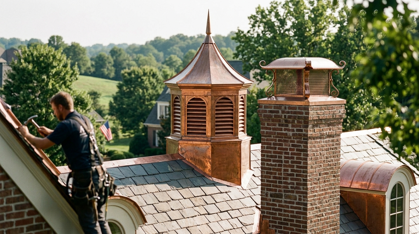 Custom Copper Roofing, Chimney Caps & Cupolas Near Nashville