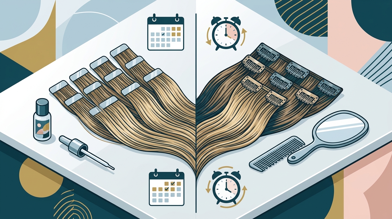 Tape-In vs Clip-In Hair Extensions: Key Differences