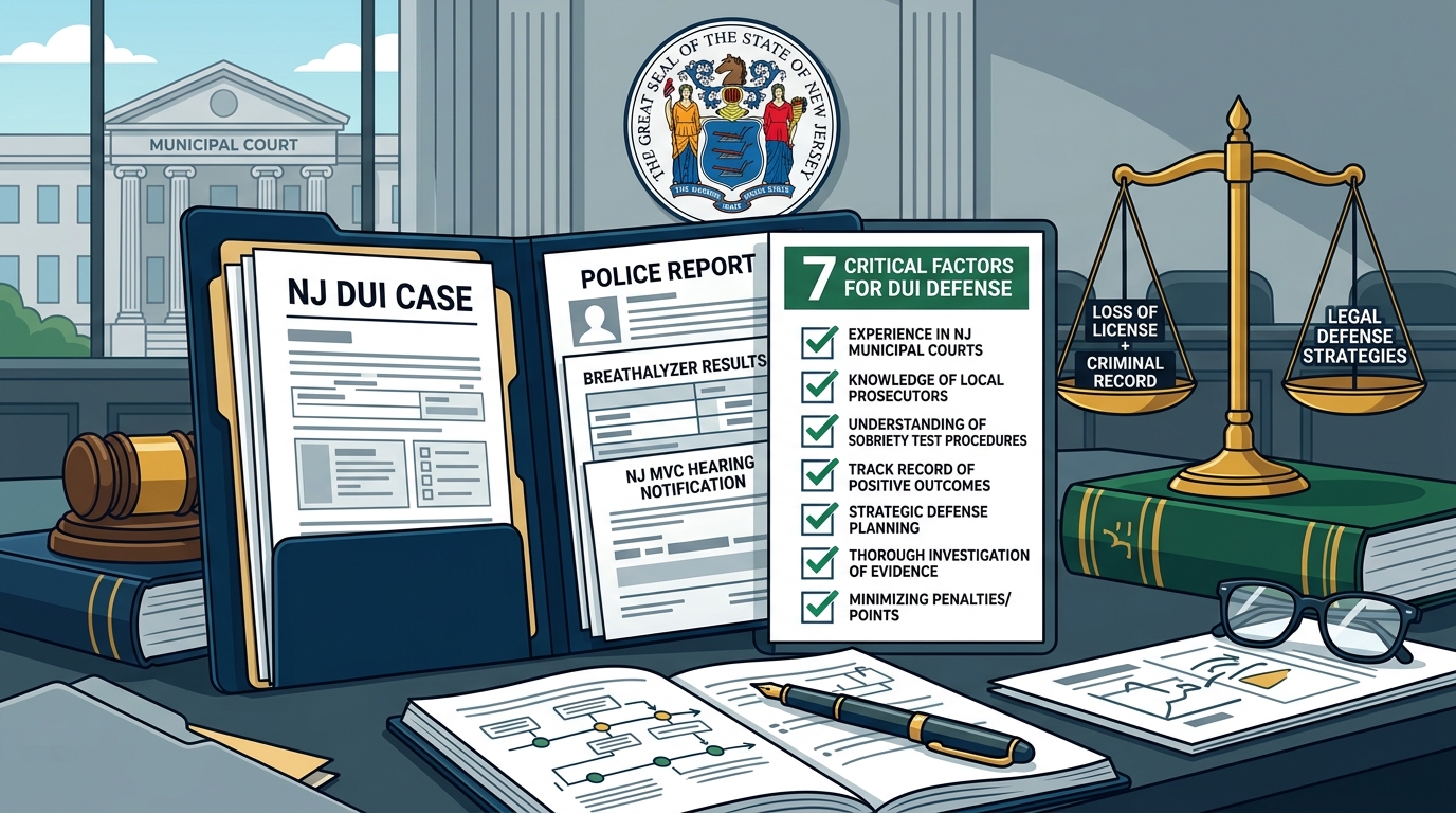 Hiring a DUI Defense Attorney: 7 Critical Factors in NJ