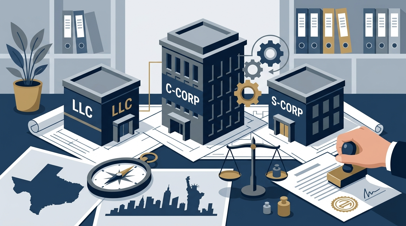 How to Structure a New Business Entity: Texas & NY Guide
