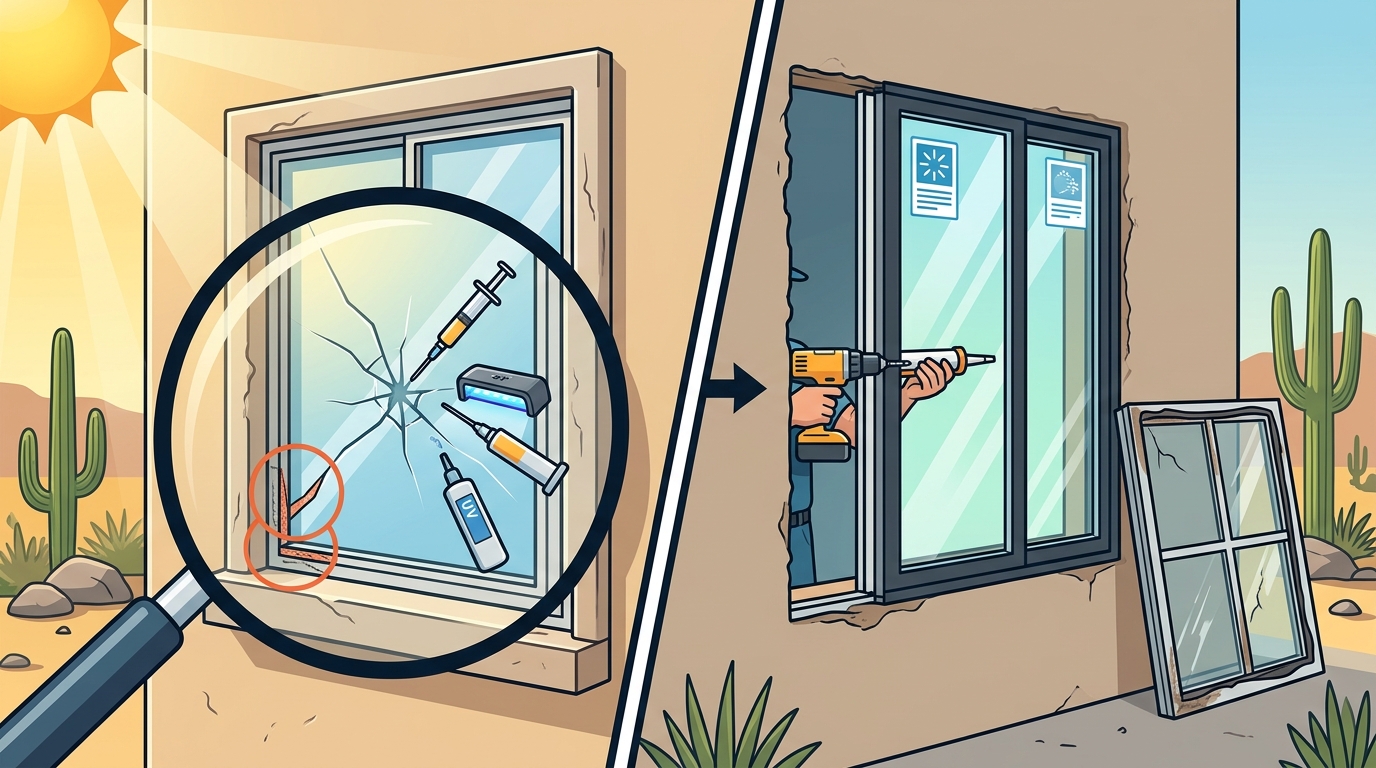 Glass Repair vs. Full Window Replacement: A Tucson Homeowner’s D
