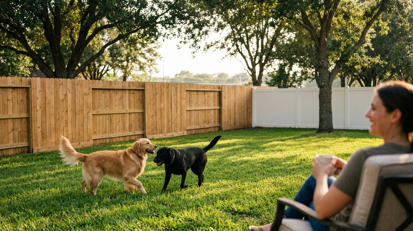Best Fence Types for Pet Containment in Brazoria County
