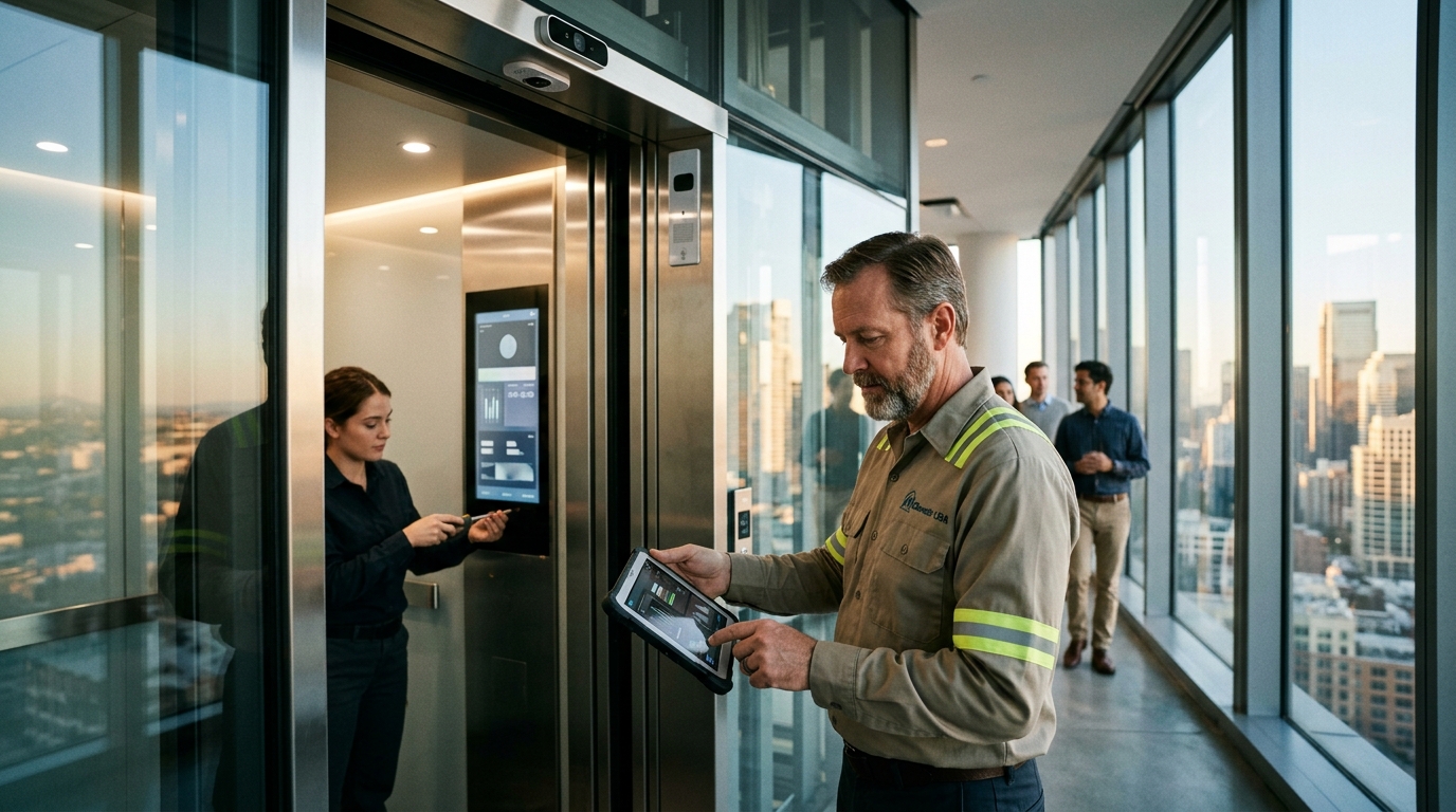 Smart IoT Elevator Installation for Office Buildings