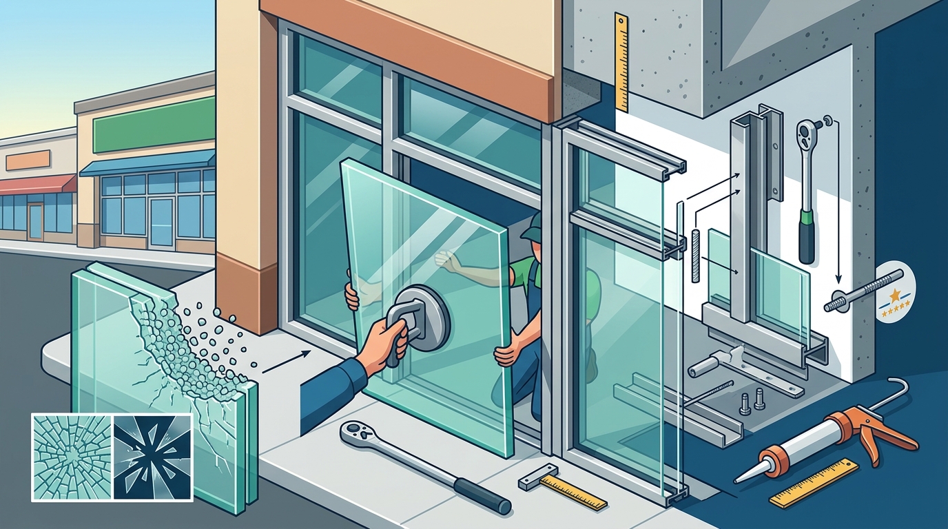 Benefits of Tempered Glass Replacement for Commercial Storefront