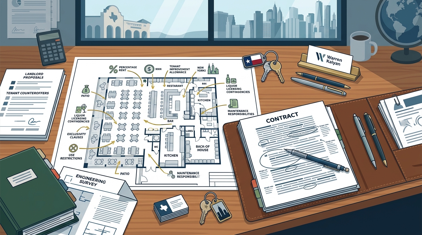 Commercial Lease Negotiation for Hospitality Venues in TX & NY